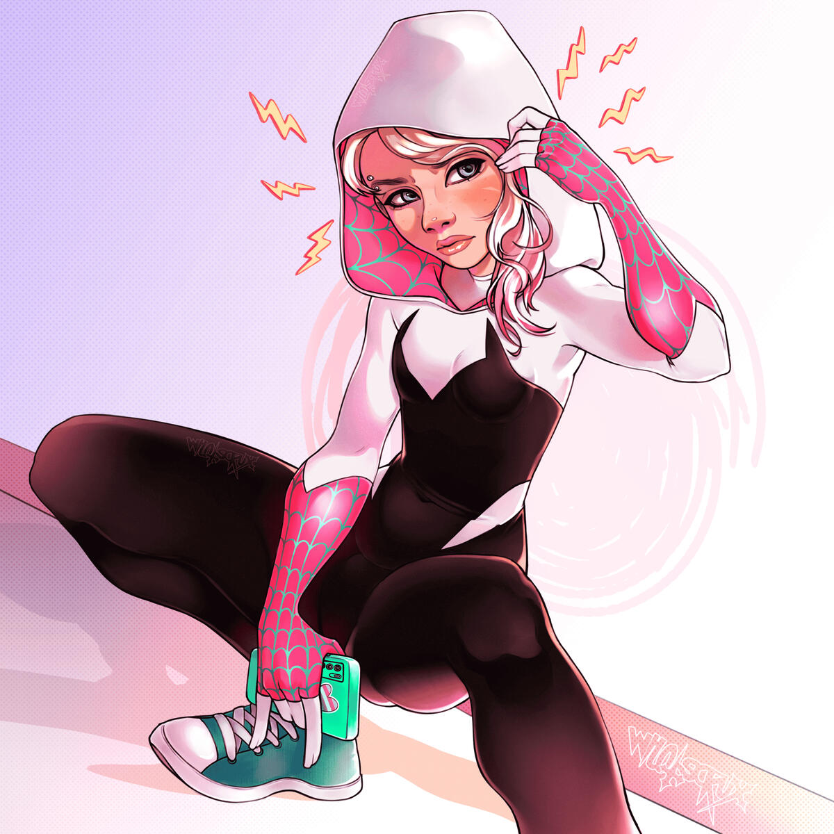 spider-gwen from marvel's "spider-verse", 2023